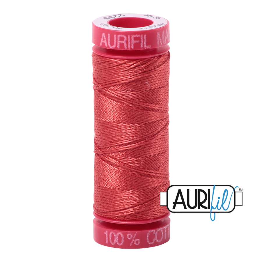 Aurifil 12wt - Dark Red Orange | Small Spool