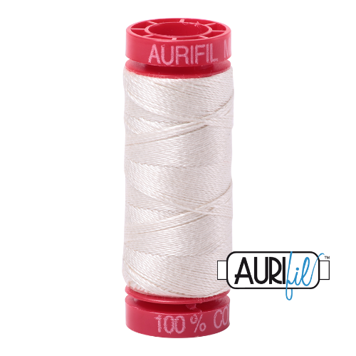 Aurifil 12wt - Silver White | Small Spool