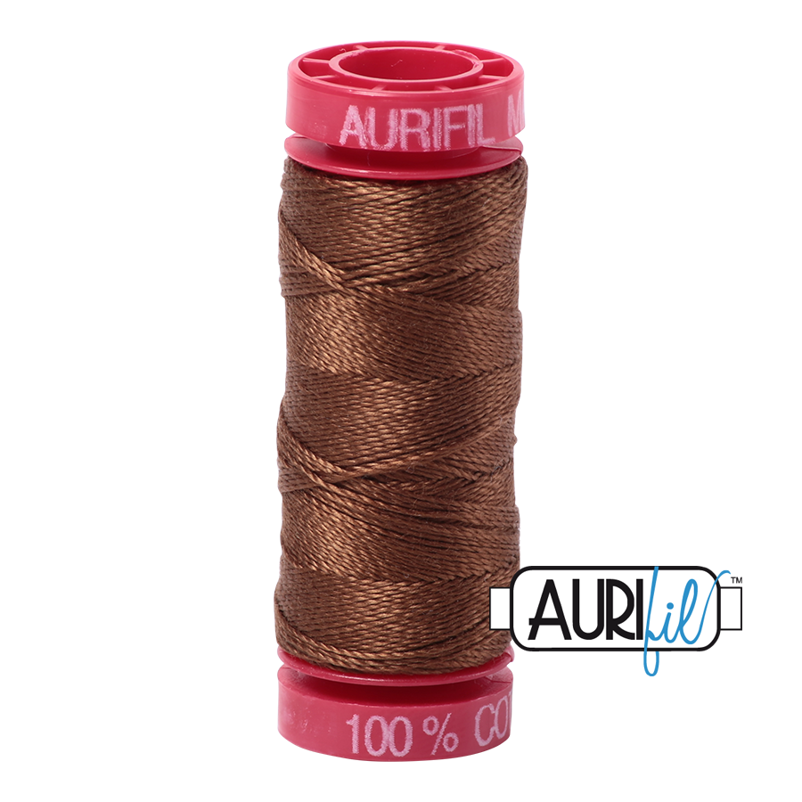 Aurifil 12wt - Dark Antique Gold | Small Spool