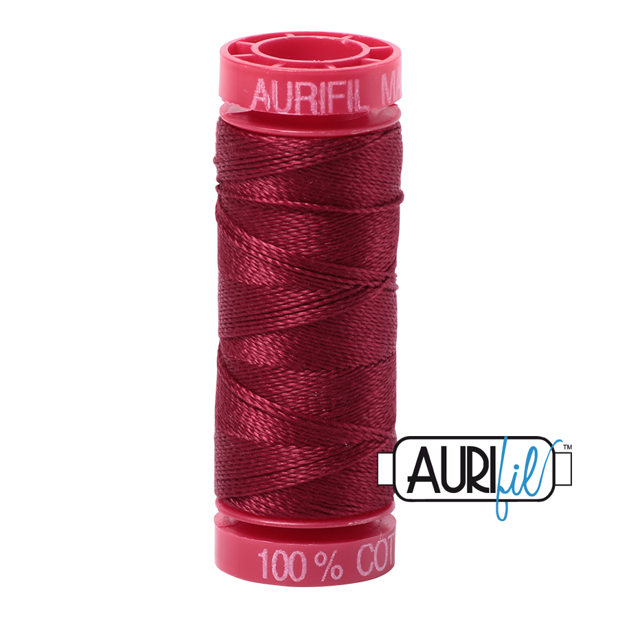 Aurifil 12wt - Dark Carmine Red | Small Spool