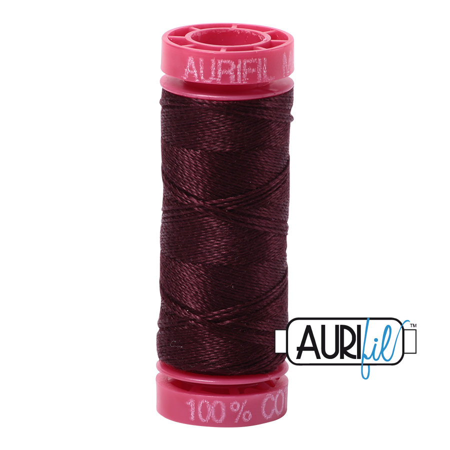 Aurifil 12wt - Dark Wine | Small Spool