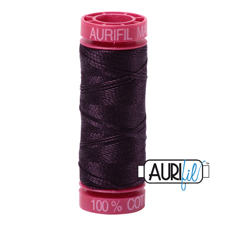 Aurifil 12wt - Aubergine | Small Spool