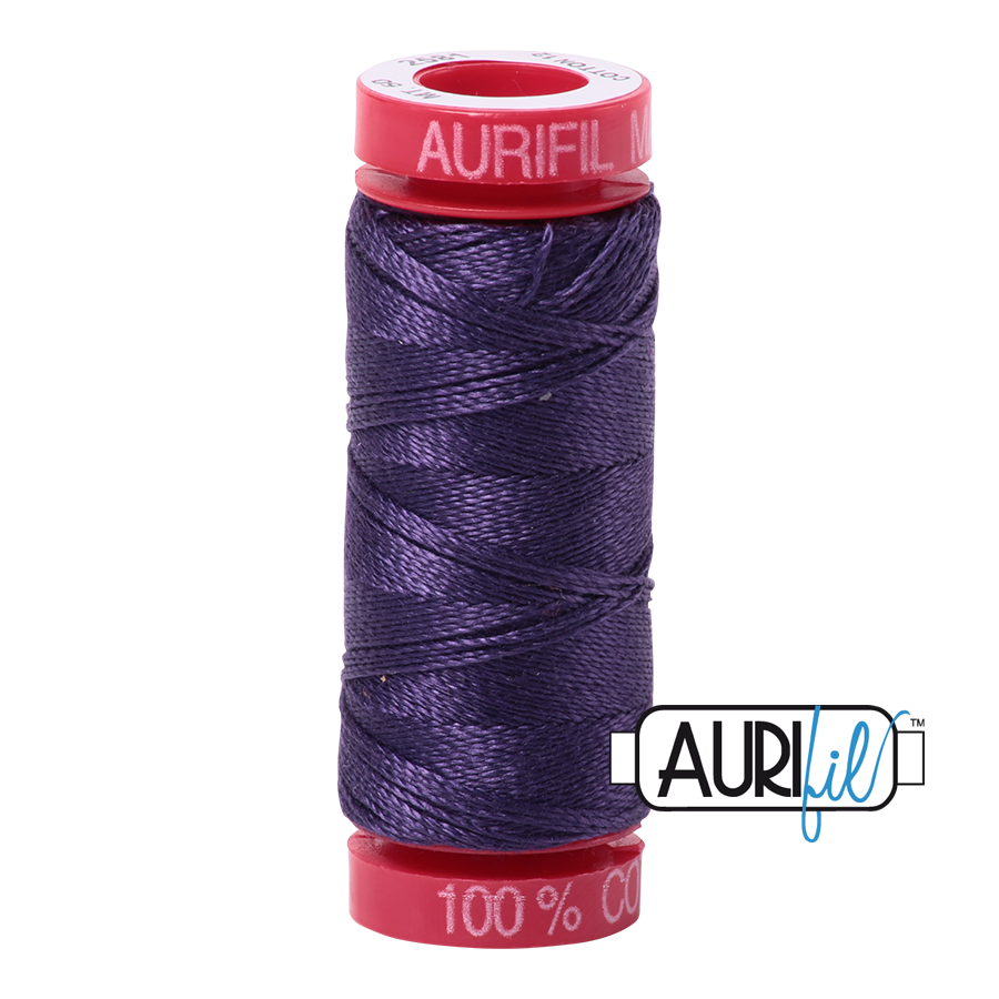 Aurifil 12wt - Dark Dusty Grape | Small Spool