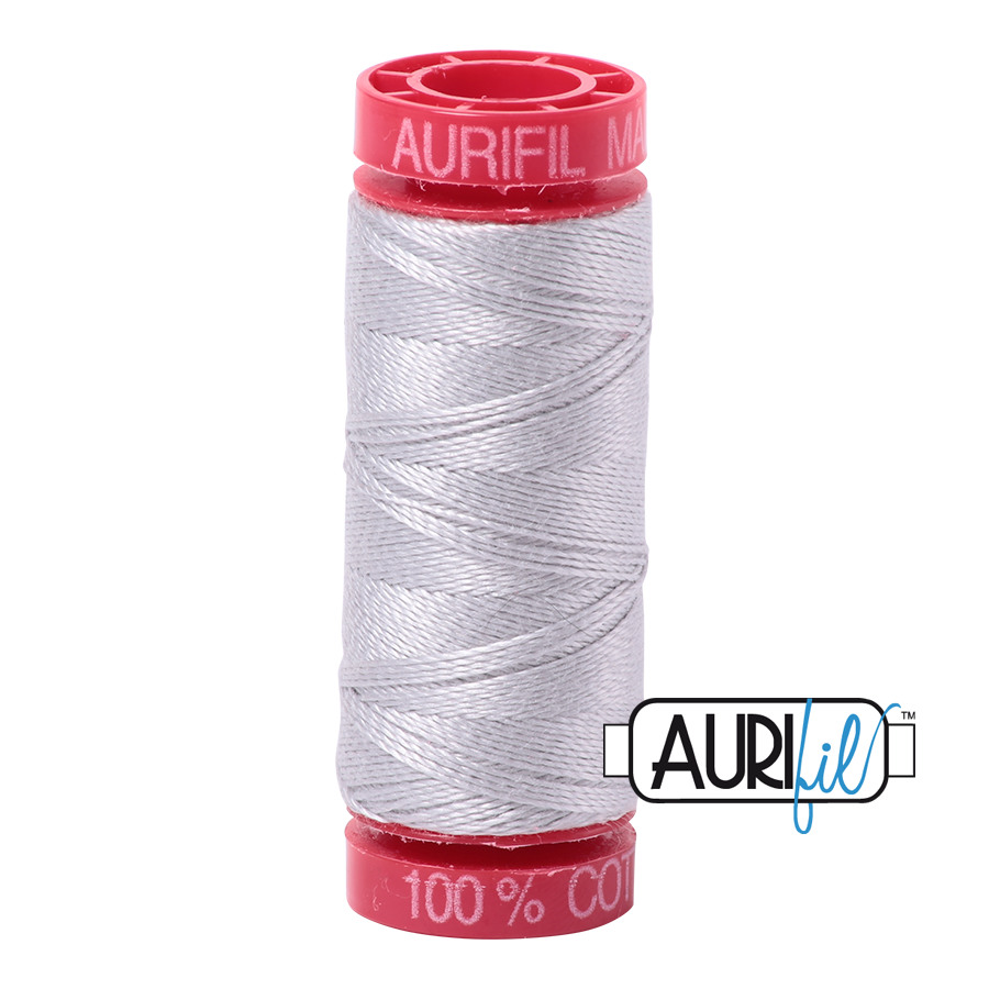 Aurifil 12wt - Aluminium | Small Spool