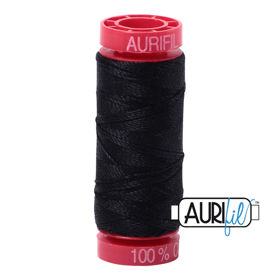 Aurifil 12wt - Black | Small Spool