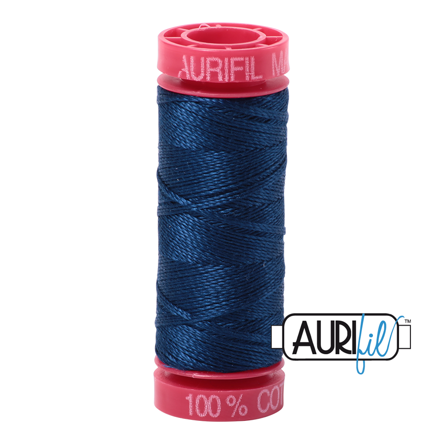 Aurifil 12wt - Medium Delft Blue | Small Spool