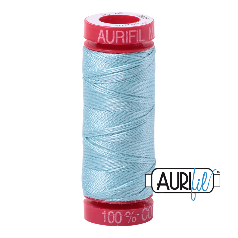 Aurifil 12wt - Light Grey Turquoise | Small Spool
