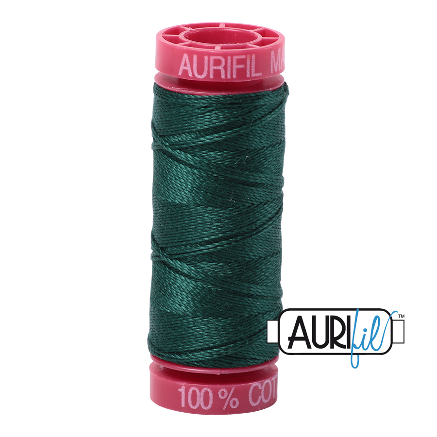 Aurifil 12wt - Medium Spruce | Small Spool