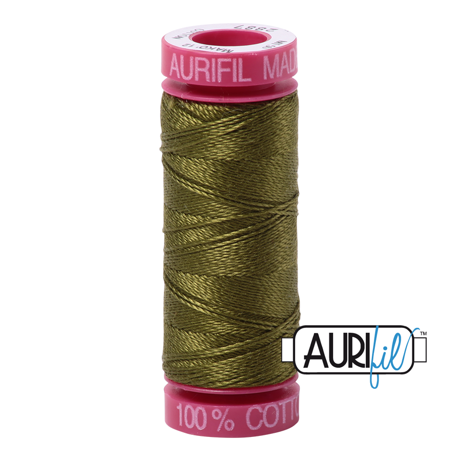Aurifil 12wt - Very Dark Olive | Small Spool