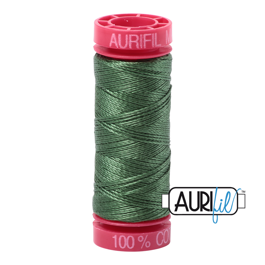 Aurifil 12wt - Very Dark Grass Green | Small Spool