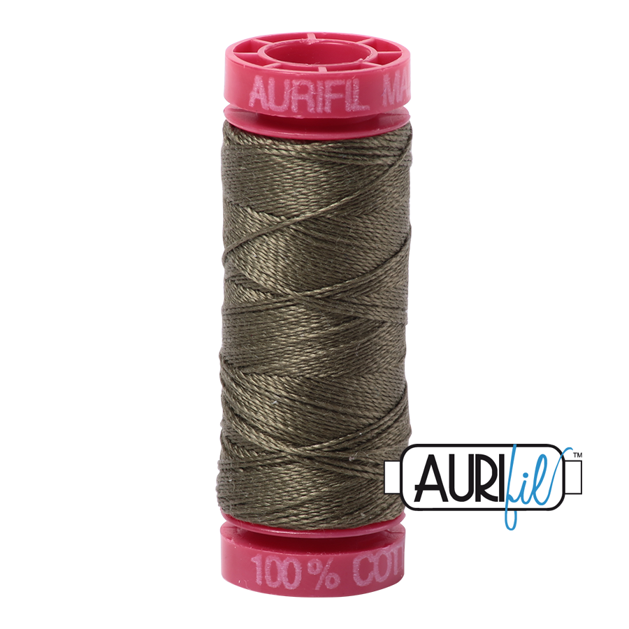 Aurifil 12wt - Army Green | Small Spool