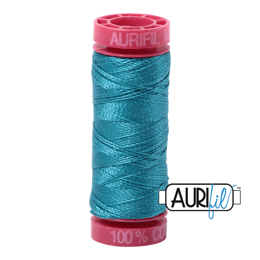 Aurifil 12wt - Dark Turquoise | Small Spool