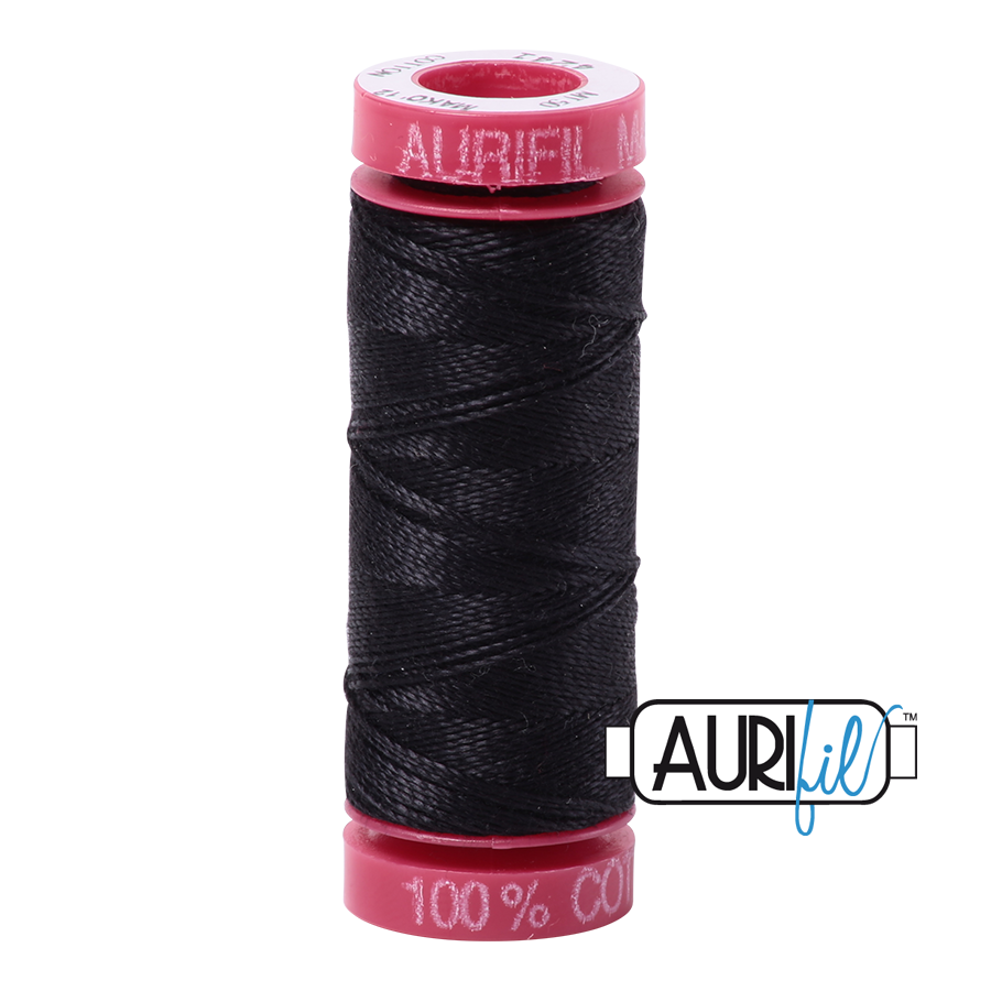 Aurifil 12wt - Very Dark Grey | Small Spool