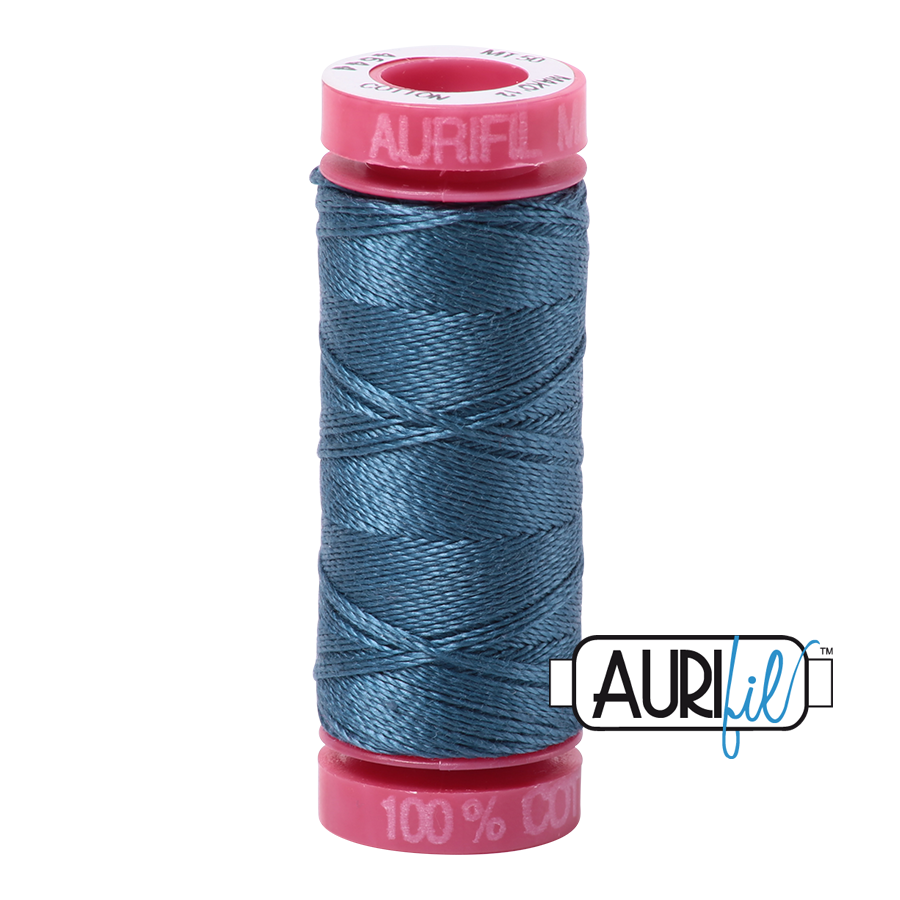 Aurifil 12wt - Smoke Blue | Small Spool