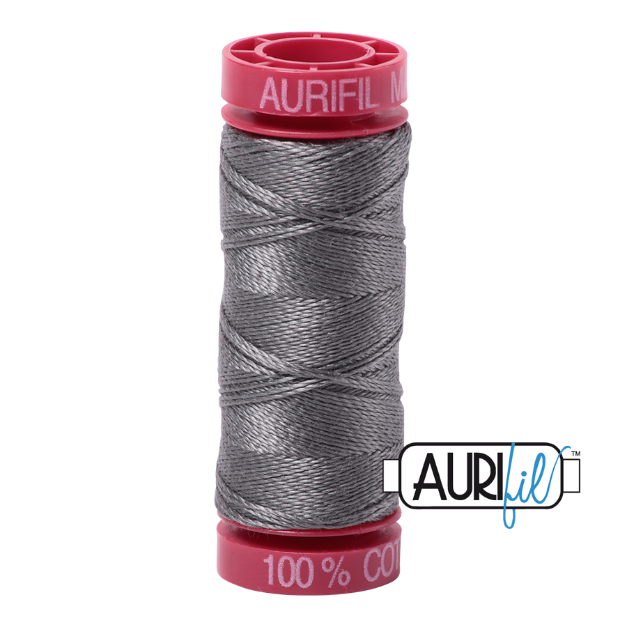 Aurifil 12wt - Grey Smoke | Small Spool