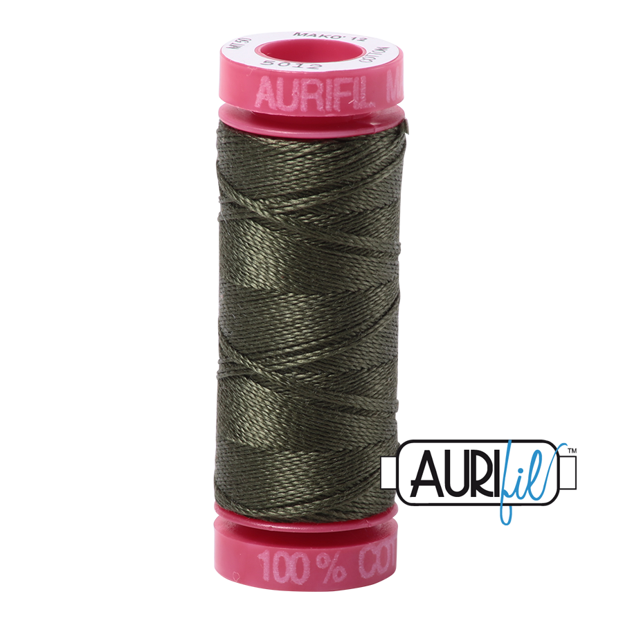 Aurifil 12wt - Dark Green | Small Spool