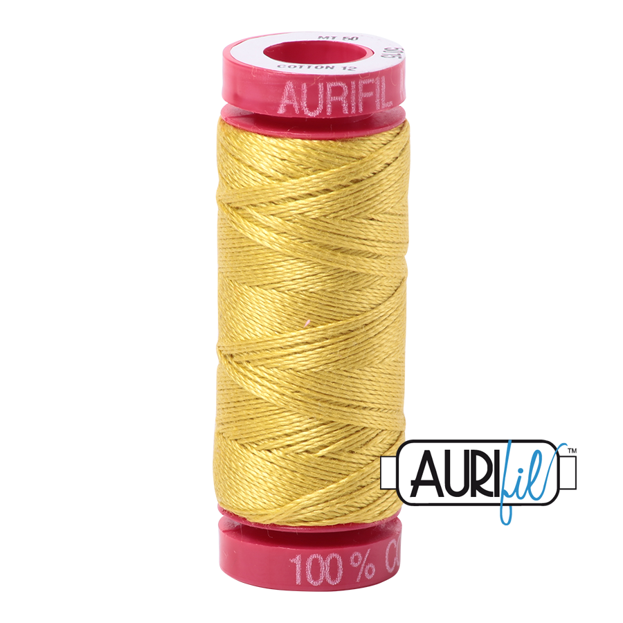 Aurifil 12wt - Gold Yellow | Small Spool