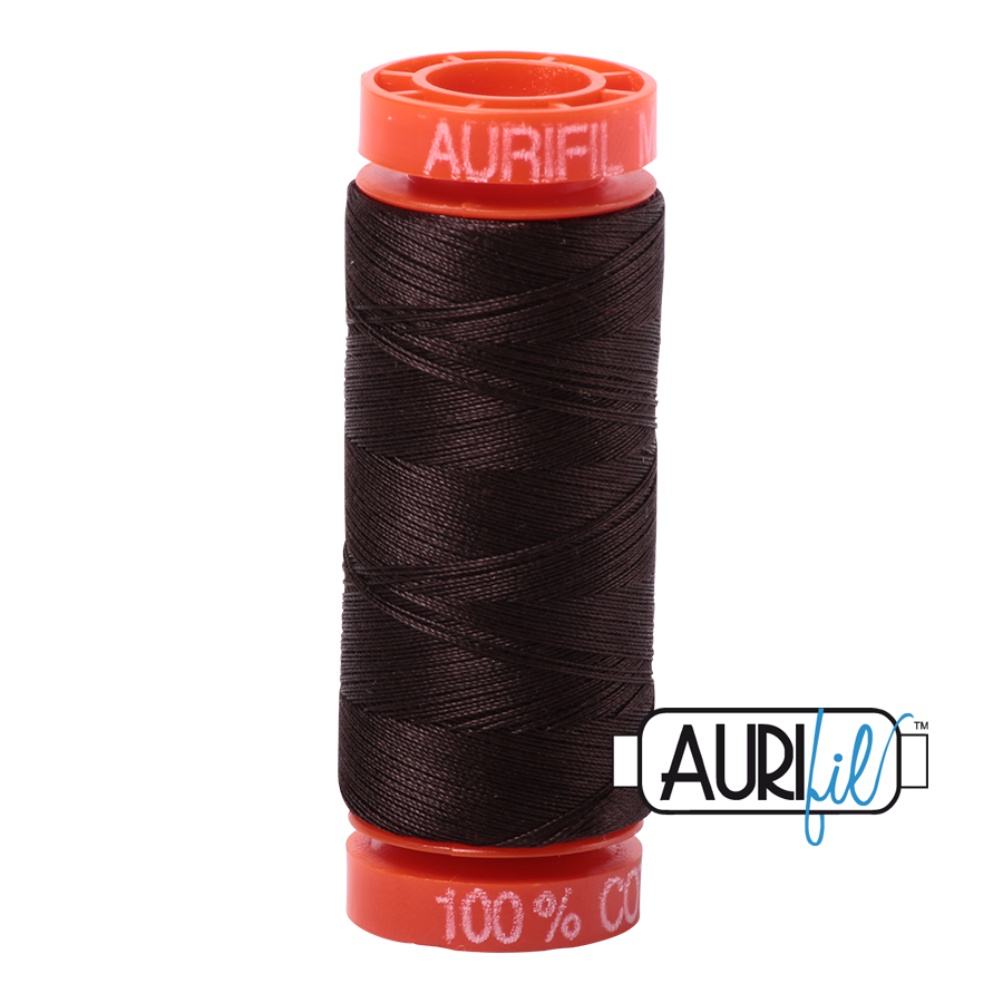 Aurifil 50wt - Very Dark Bark | Small Spool