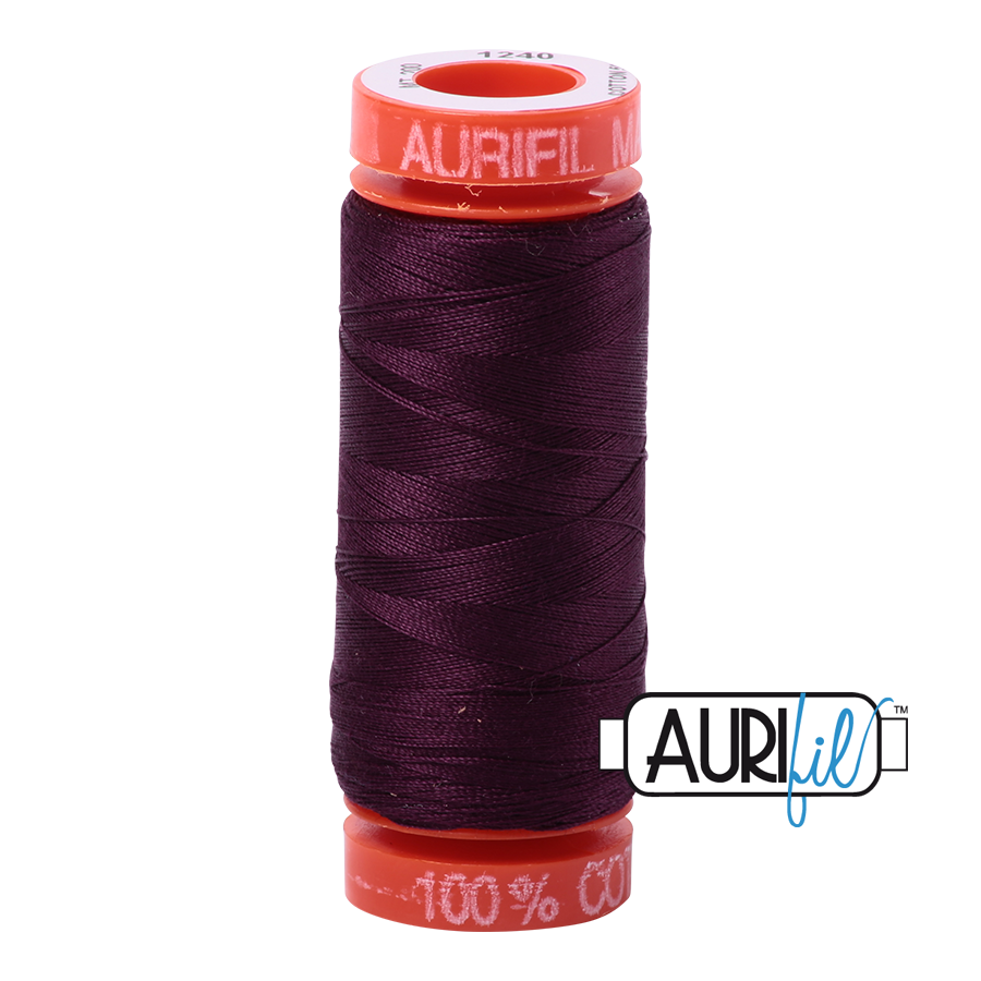Aurifil 50wt - Very Dark Eggplant | Small Spool