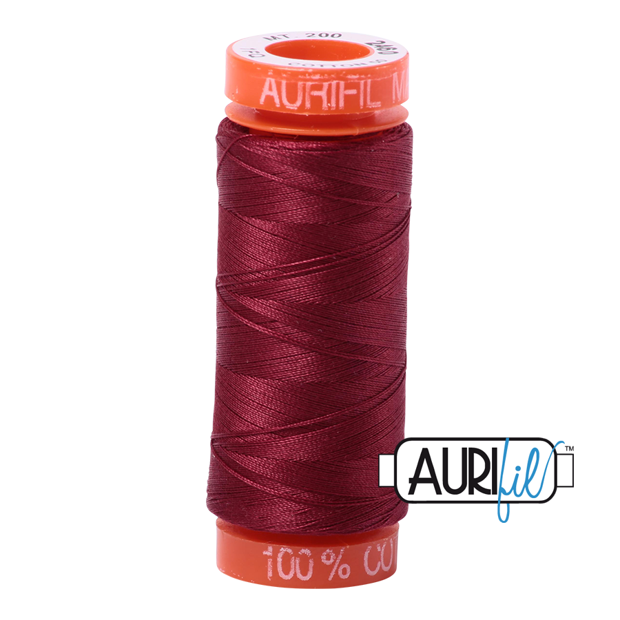 Aurifil 50wt - Dark Carmine Red | Small Spool