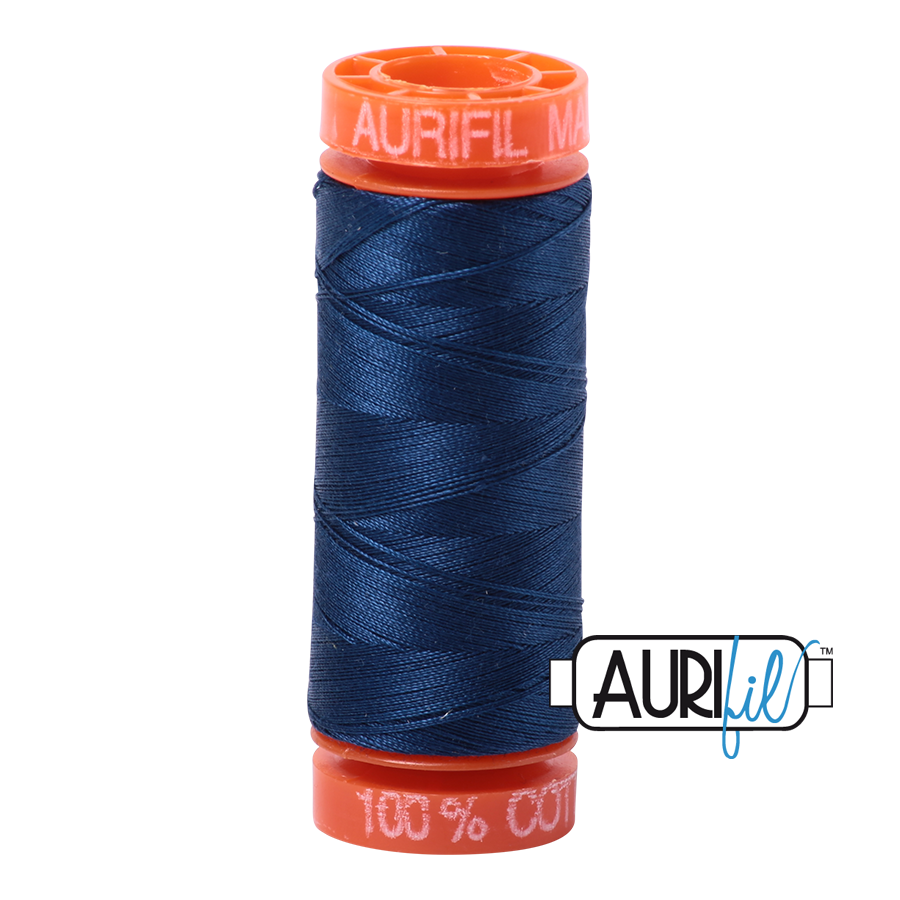 Aurifil 50wt - Medium Delft Blue | Small Spool