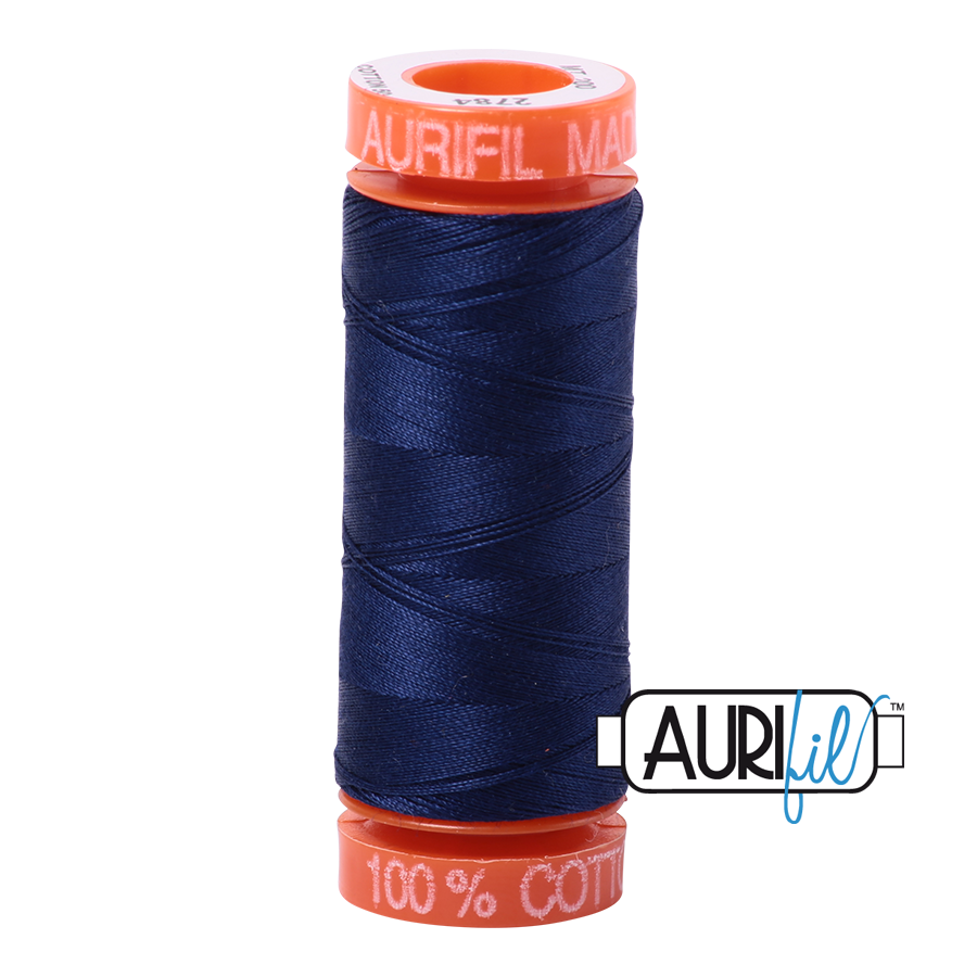 Aurifil 50wt - Dark Navy | Small Spool