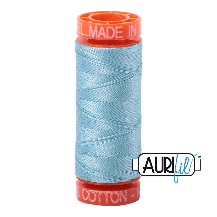 Aurifil 50wt - Light Grey Turquoise | Small Spool