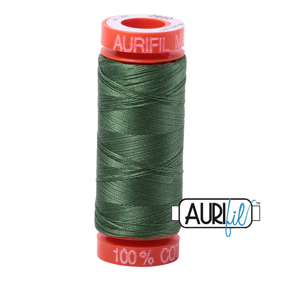 Aurifil 50wt - Very Dark Grass Green | Small Spool