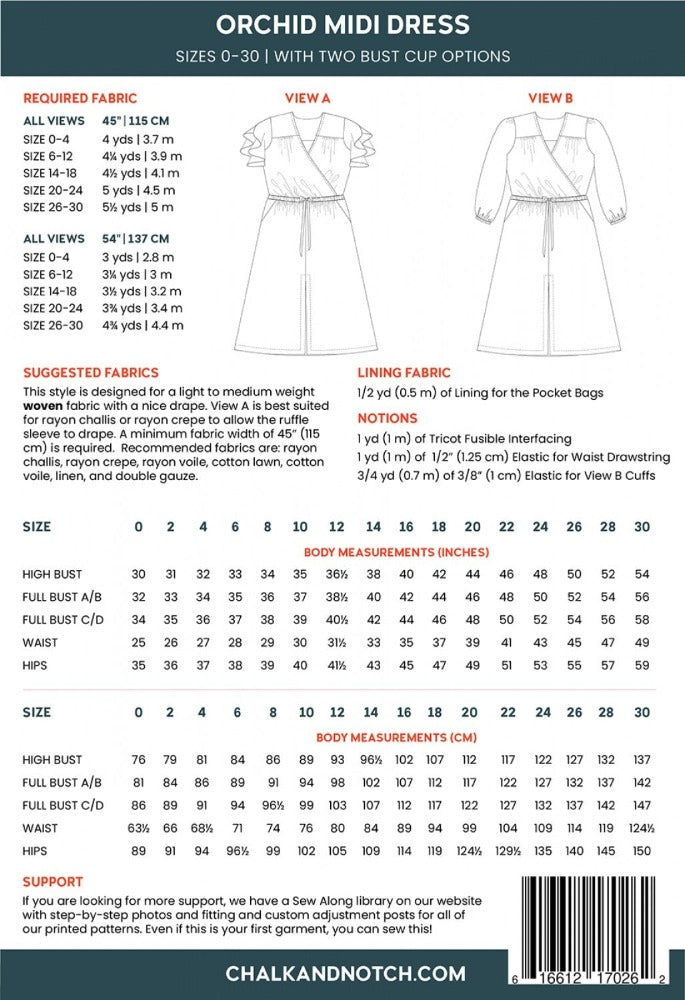 Orchid Midi Dress Pattern - Thread Count Fabrics Orchid Midi Dress Pattern - Thread Count Fabrics