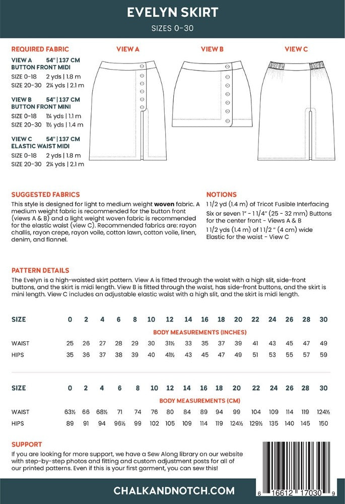 Evelyn Skirt Pattern