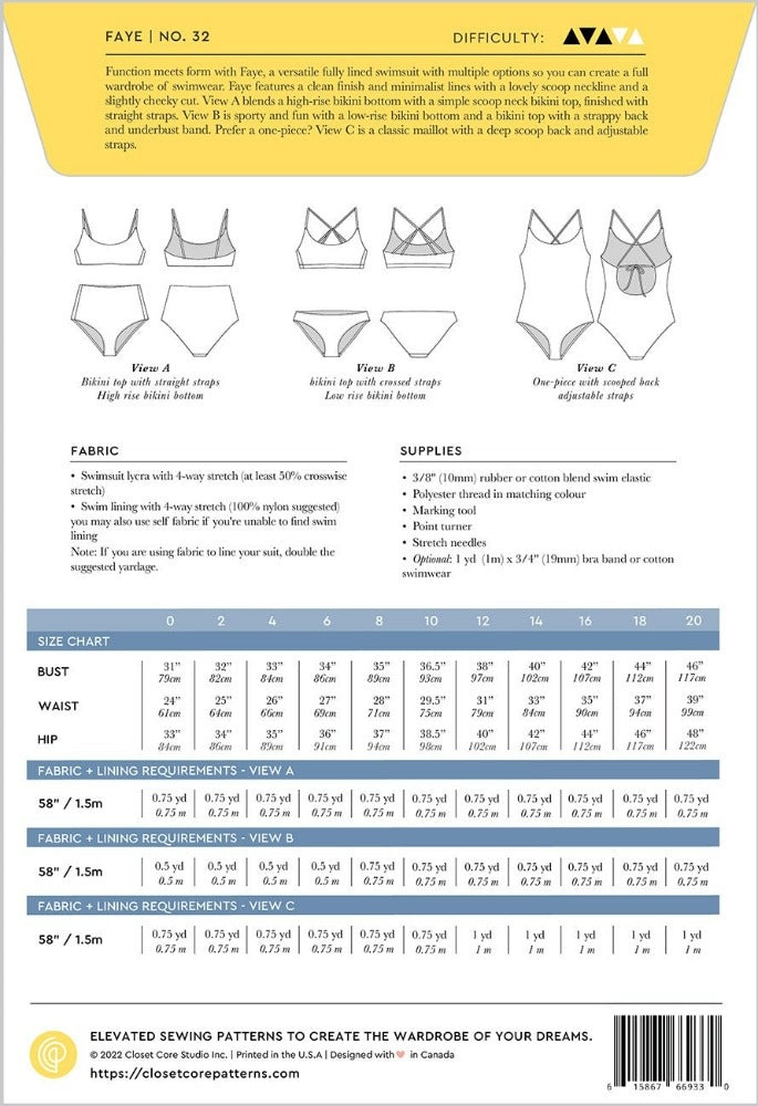 Sebastien Underwear Set and Swimsuit Pattern