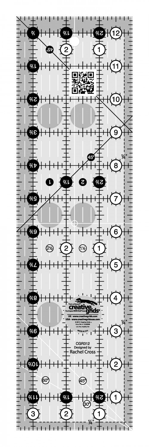 Creative Grid Ruler - 3.5" X 12.5 "