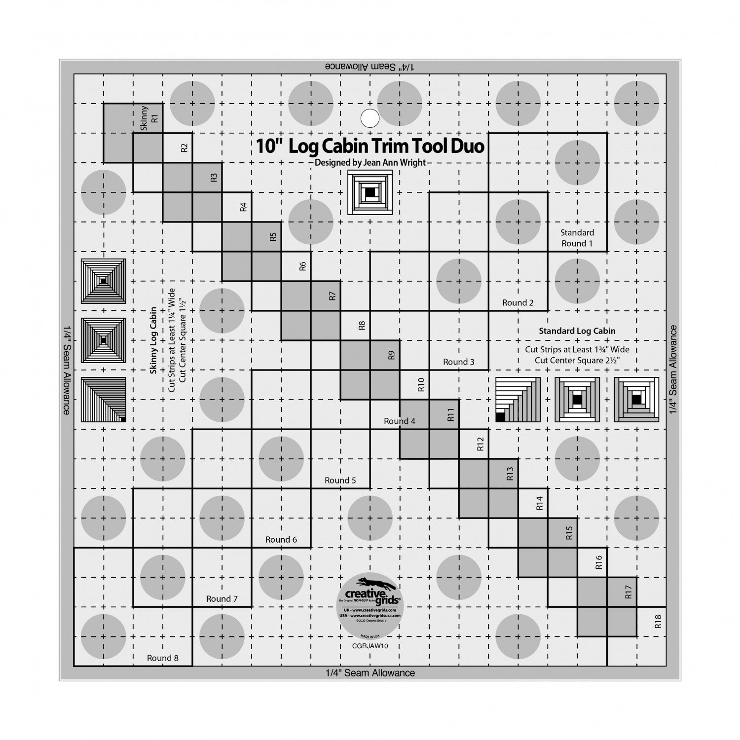 Creative Grid - 10in Log Cabin Trim Tool