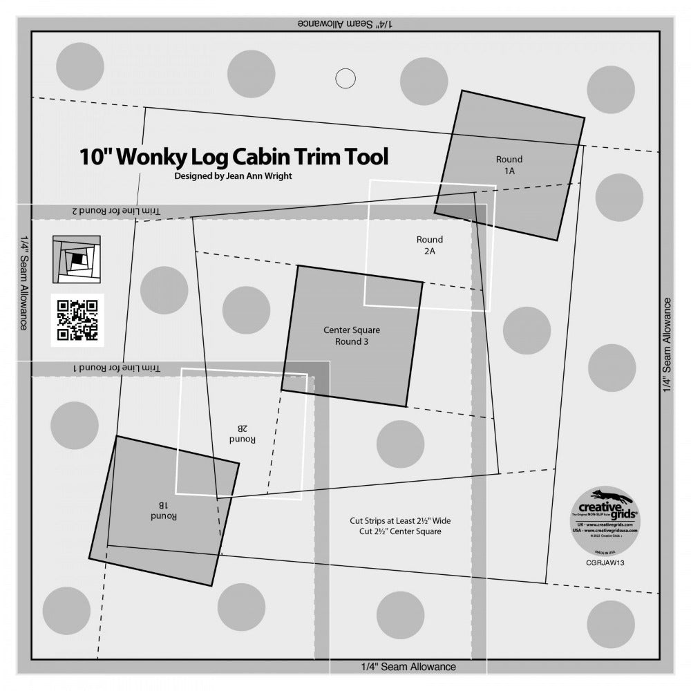 Creative Grid - 10in Wonky Log Cabin Trim Tool