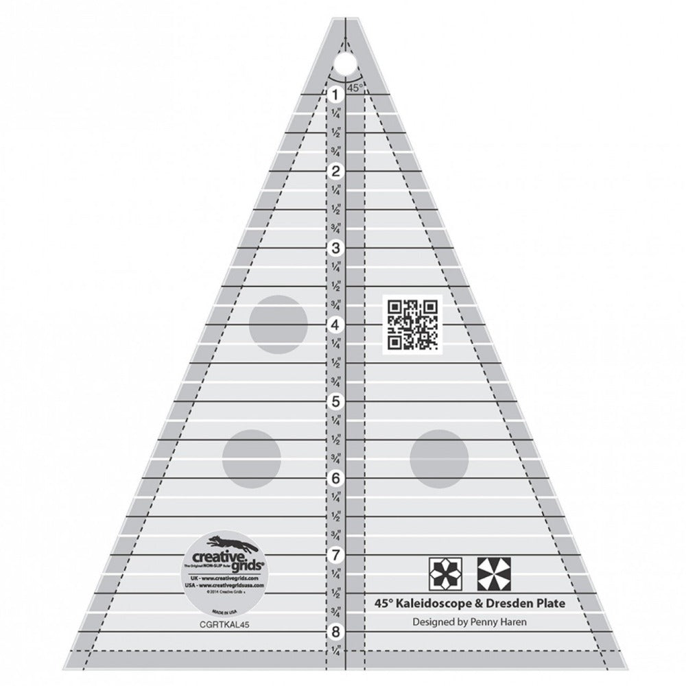 Creative Grid - 45 Degree Kaleidoscope & Dresden Plate