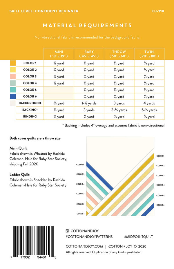 Midpoint Quilt Pattern - Thread Count Fabrics