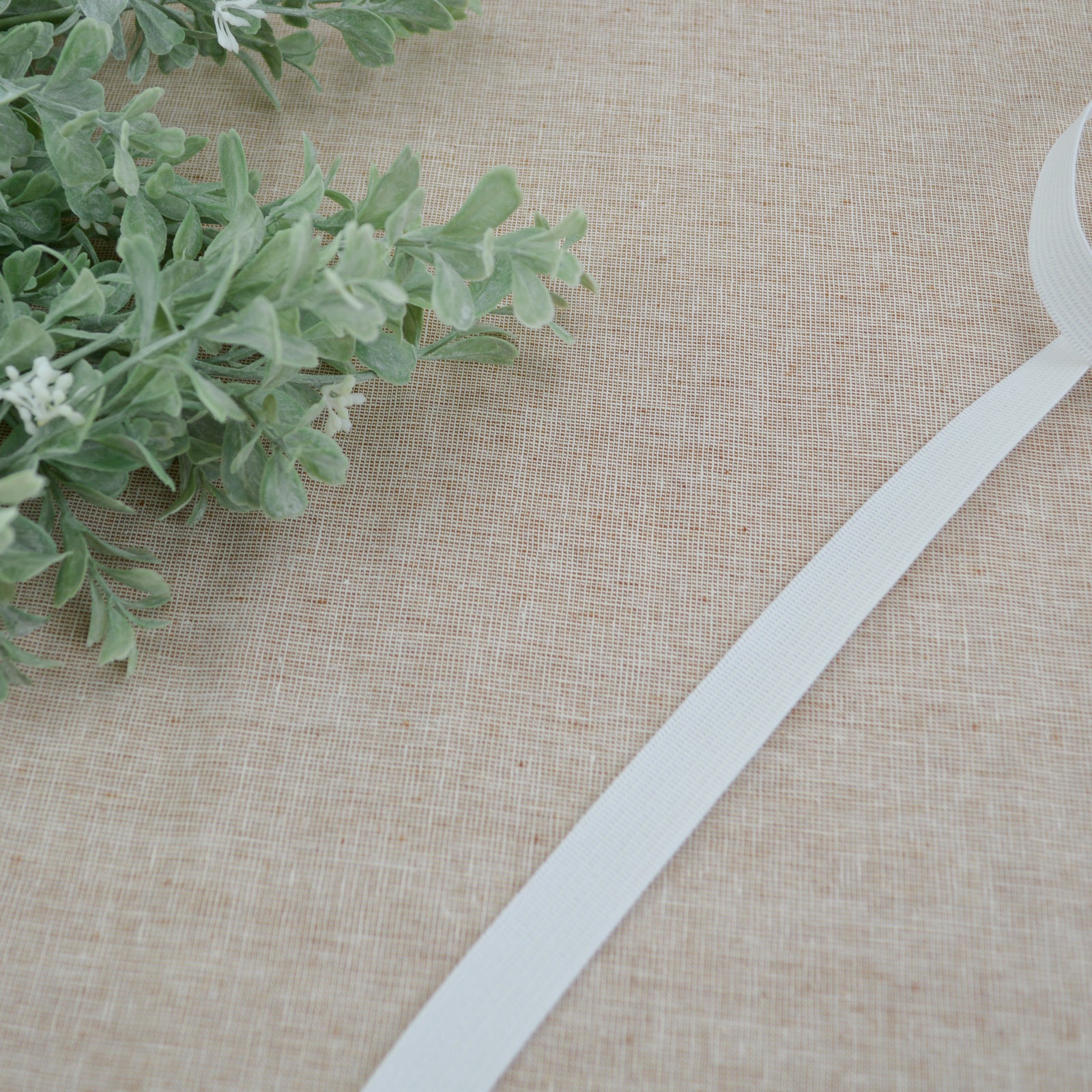 Elastic - 1" Knit White