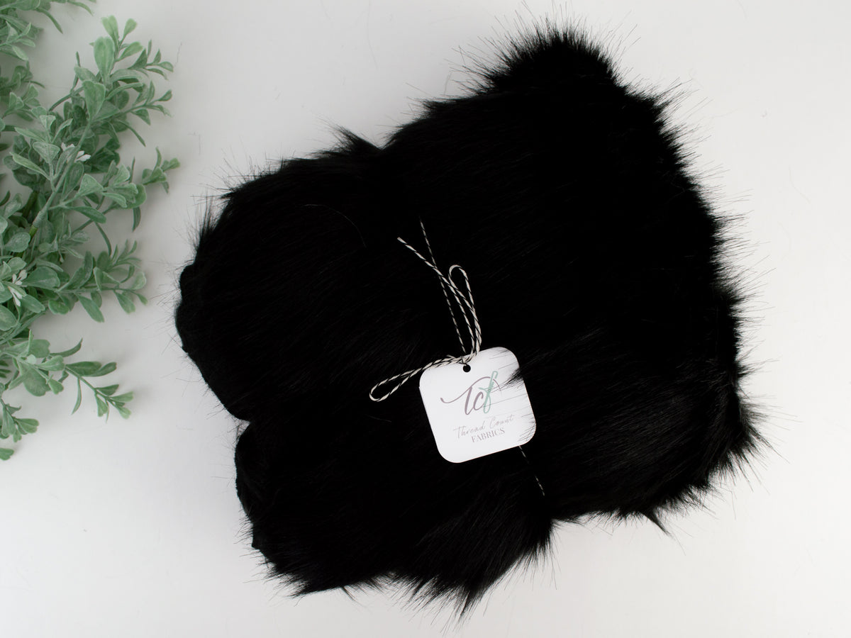 Solid Arctic Fox Fur - Black