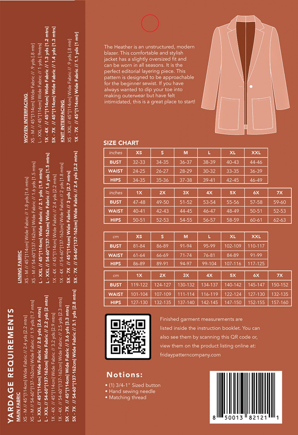 Heather Blazer Pattern