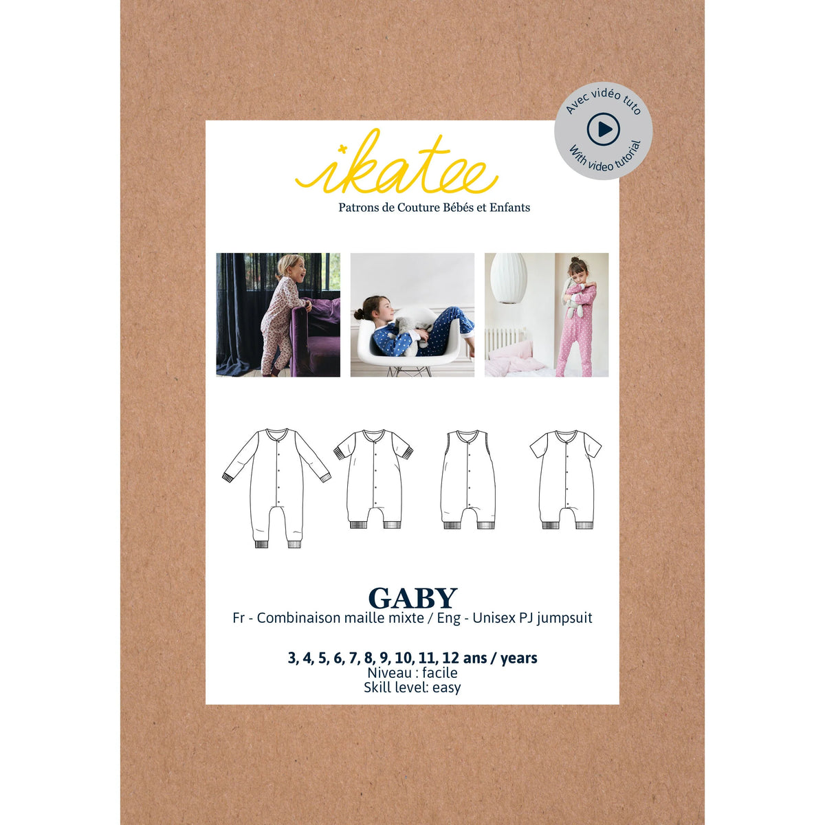 Gaby Pajama Pattern | 3-12 Years