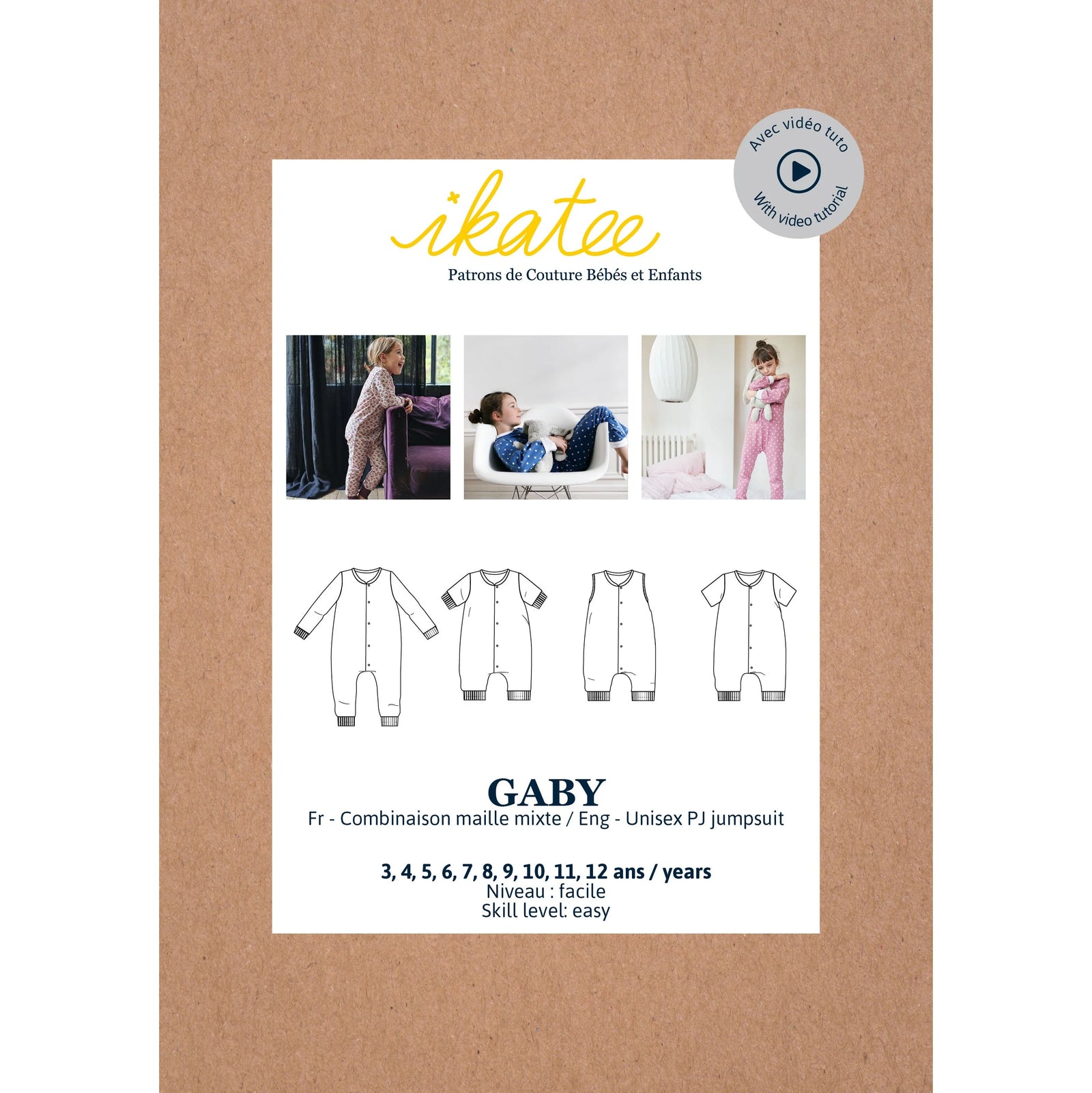 Gaby Pajama Pattern | 3-12 Years