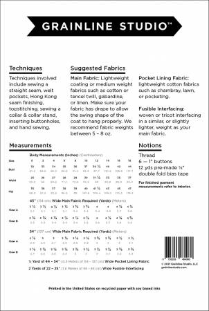 Cortland Trench Pattern - Size 0-18