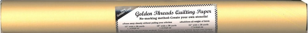 Golden Threads Quilting Paper - 18" x 20 yards
