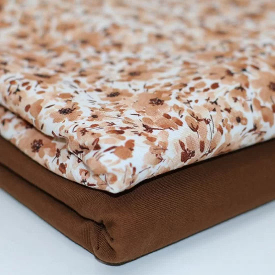 Flowers Light Brown | Knit