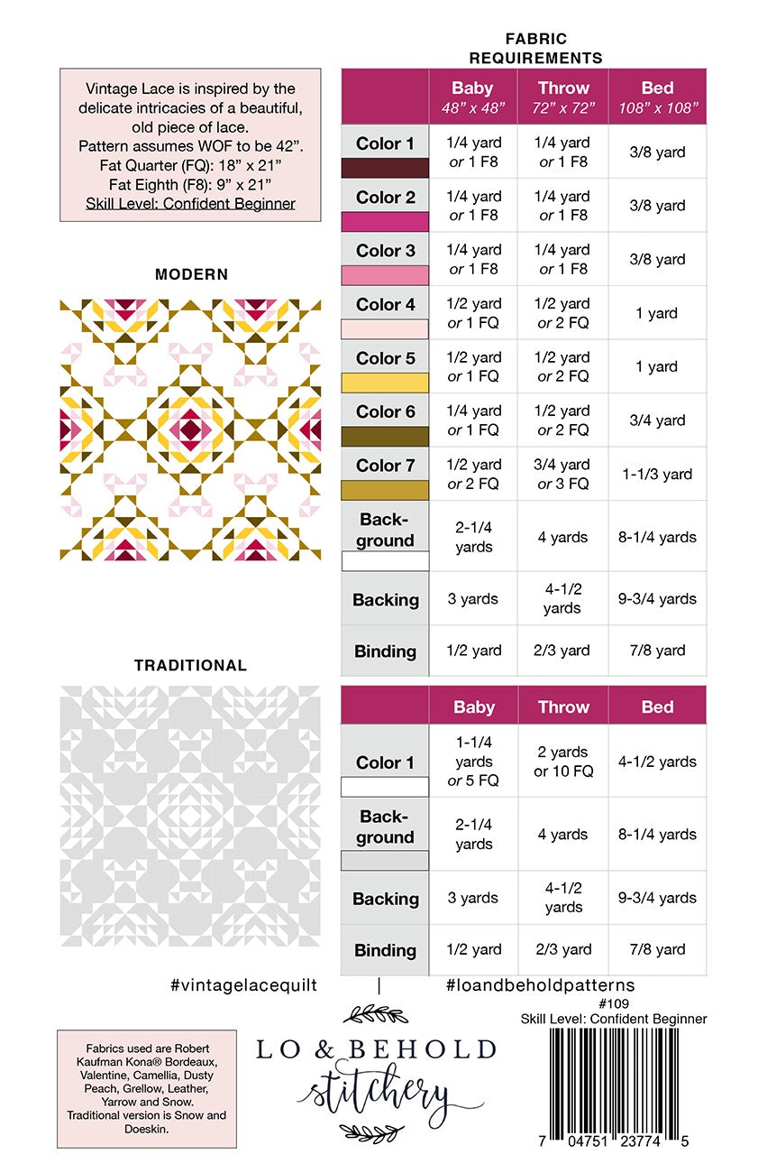 Vintage Lace Quilt Pattern