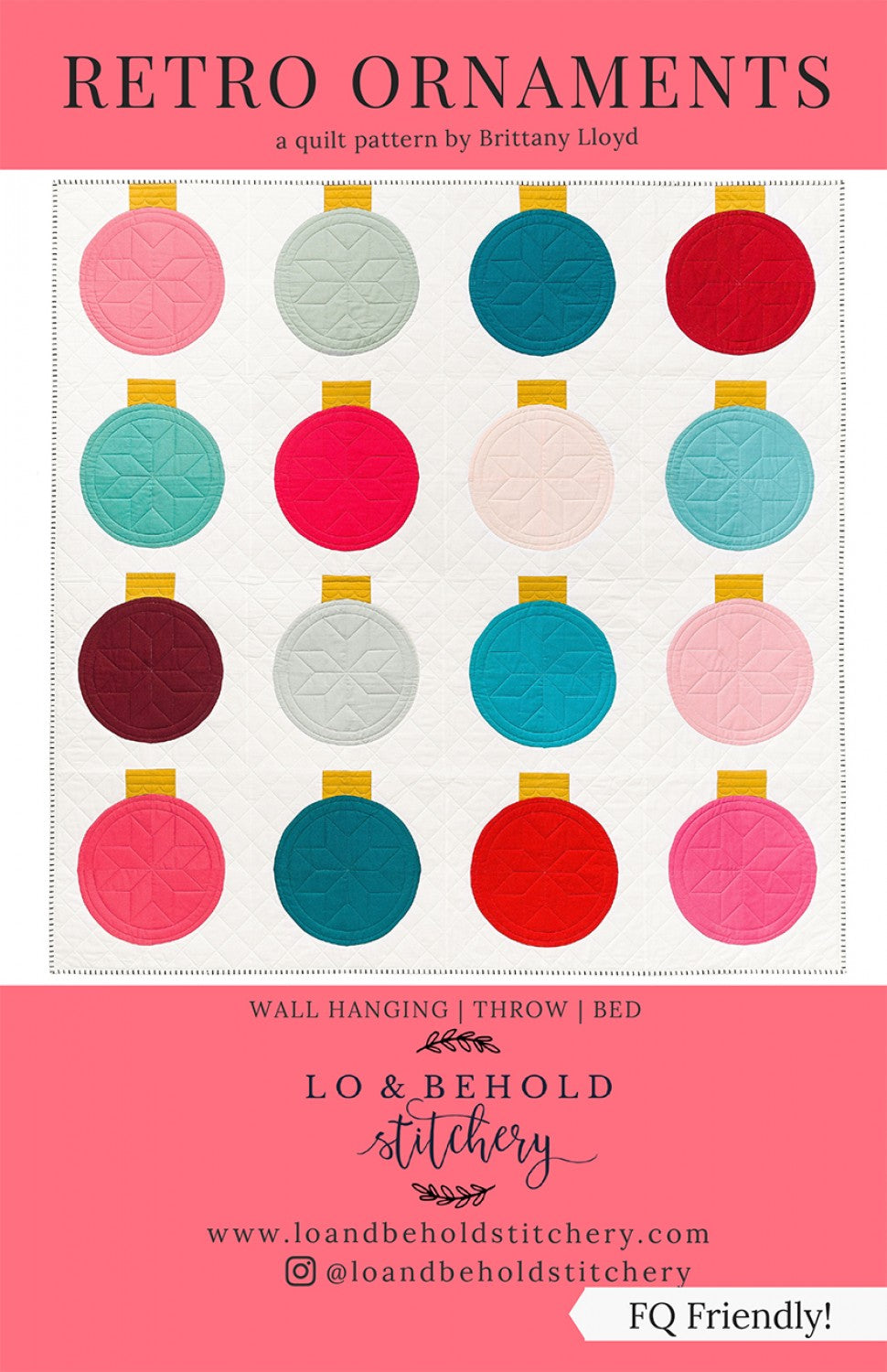 Retro Ornaments Quilt Pattern