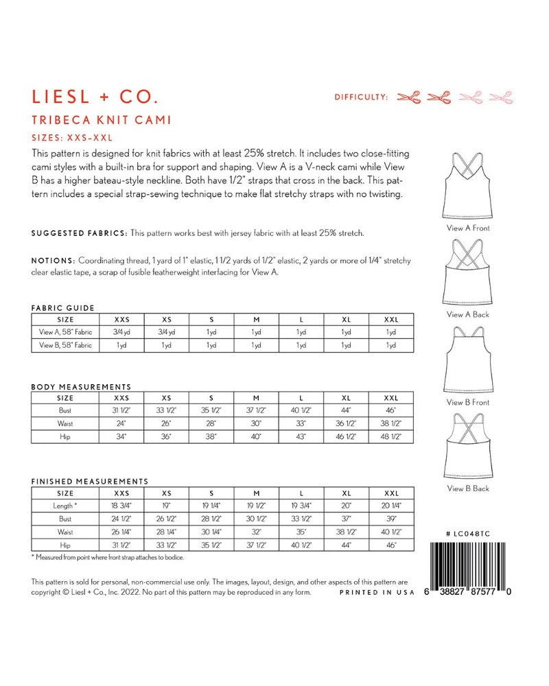 Tribeca Knit Cami Pattern