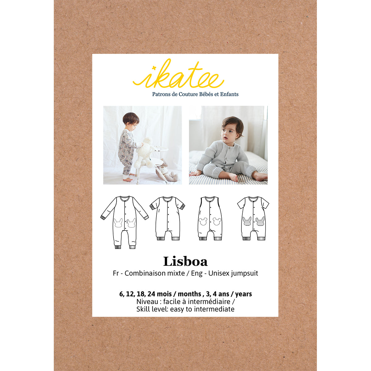 Lisboa Jumpsuit/Playsuit Pattern | 6 Months - 4 Years