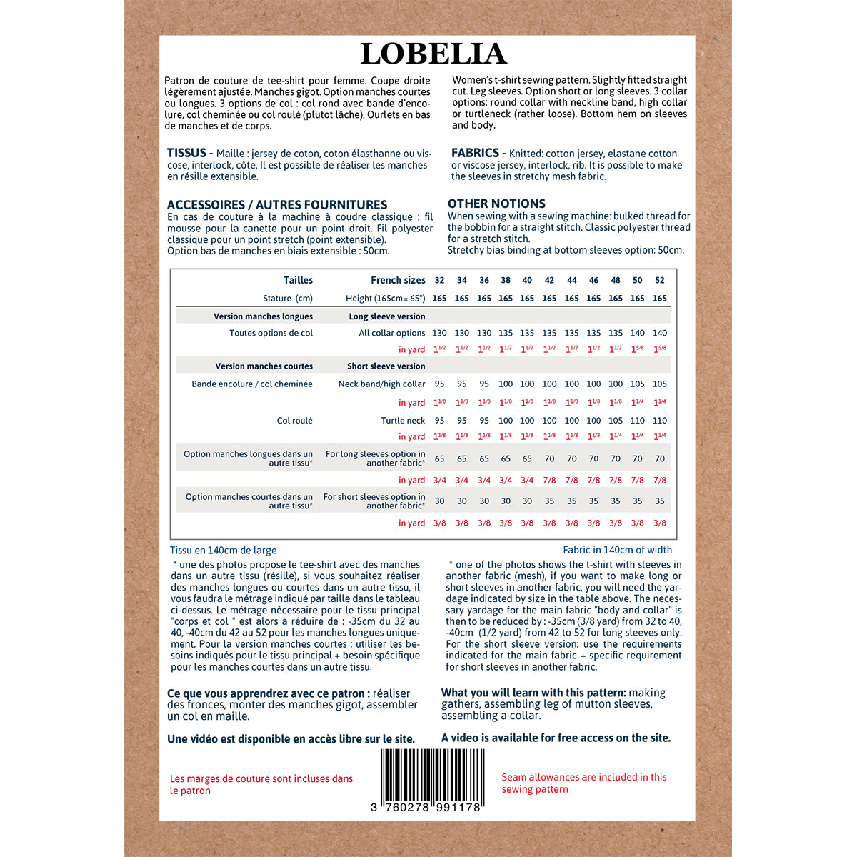Lobelia T-Shirt Pattern