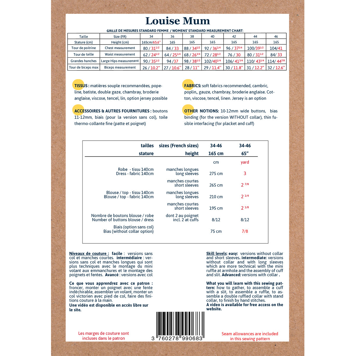 Louise Blouse and Dress Pattern